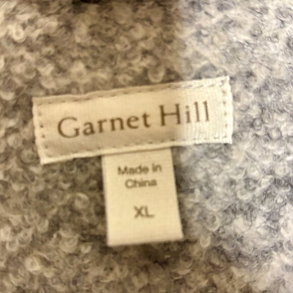 Garnet Hill XL Sadie Wool Relaxed Fit Women's Peacoat Gray Marl EUC Old Money - Picture 4 of 7